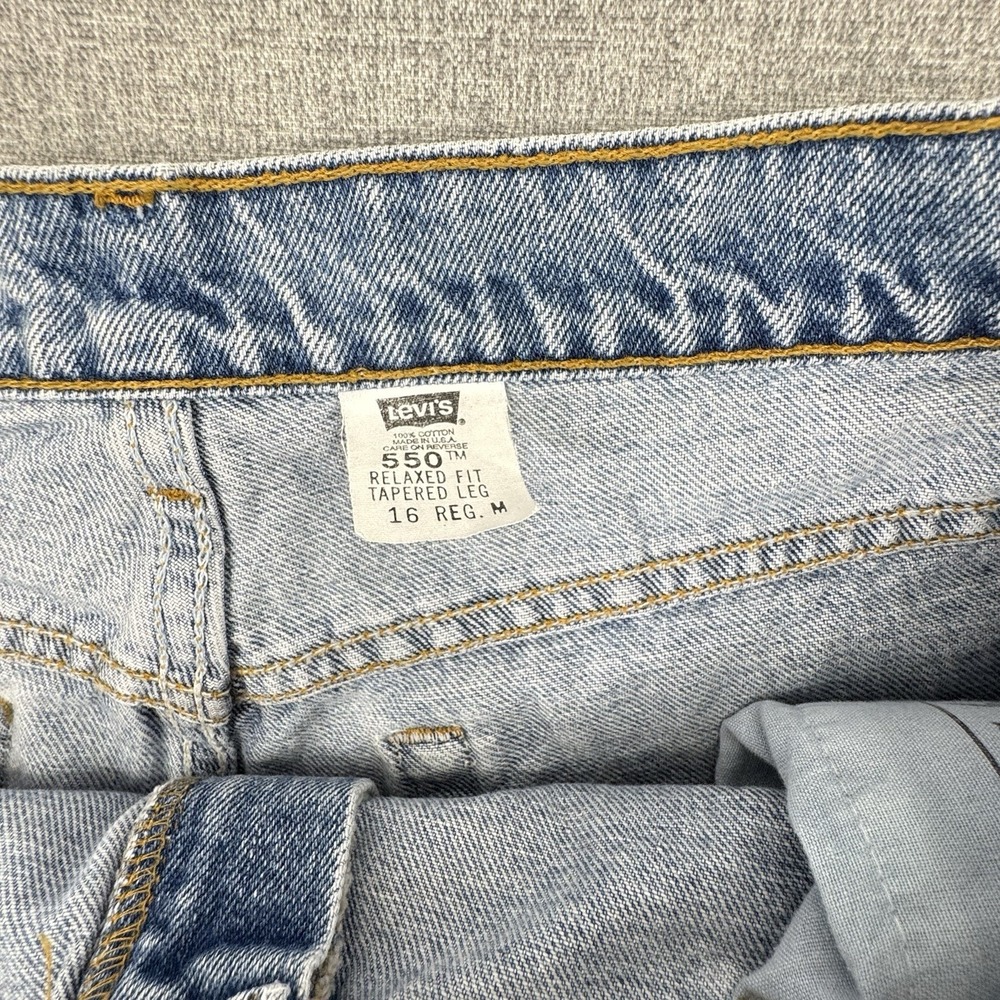 Vintage Levi's 550‎ Jeans Womens 16 Reg Blue Denim Relaxed Fit Tapered Leg USA M - Picture 4 of 12